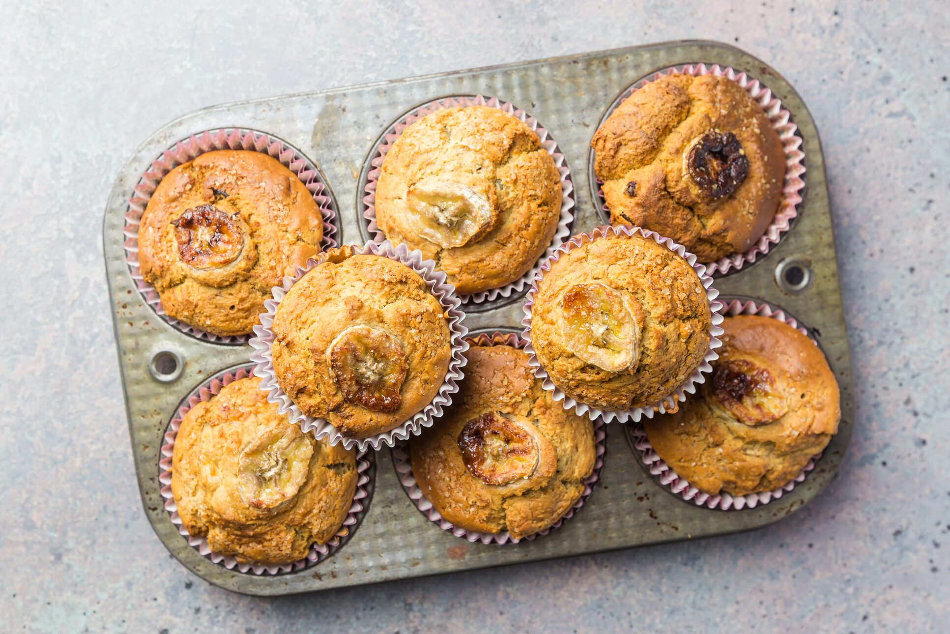 Healthy out banana muffins